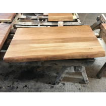 Leimholzplatte, Waschtischplatte, Tischplatte, Eiche, Baumkante 100x40x6cm 